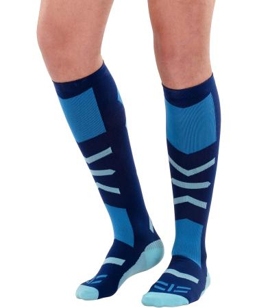 COMPREX Compression Stockings | Ultimate Ski Travel & Pregnancy Socks | Breathable Compression Socks (White/Gray Size 35-38) - Buy Online on SooperMarket.com