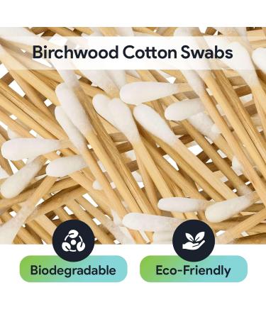 Buy 50 Biodegradable Long Cotton Swabs - Eco-Friendly 8 Inch Q Tips for Eyes Ears & Makeup - Lint Free Birchwood & Cotton - Buy Online on SooperMarket.com