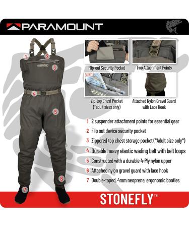 Paramount Outdoors Stonefly Breathable Stockingfoot Chest Fishing Wader Medium - Buy Online on SooperMarket.com
