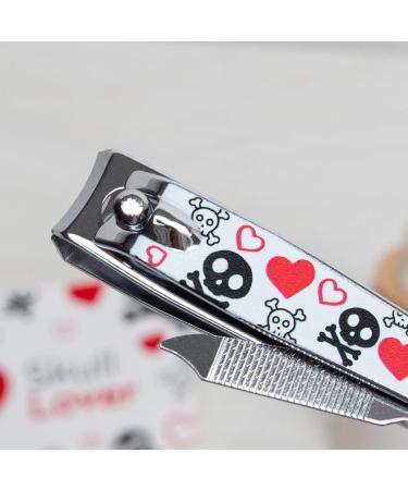 3 Claveles - Skull Lover Collection Carbon Steel 6cm Nail Clippers with Nail File - Buy Online on SooperMarket.com