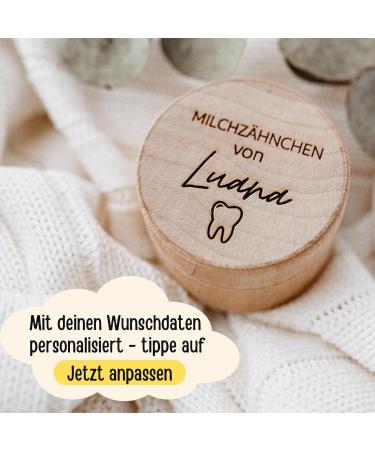 Personalized Wooden Milk Tooth Jar - High-Quality Engraving | Keepsake for First Teeth - Toothpage - Buy Online on SooperMarket.com