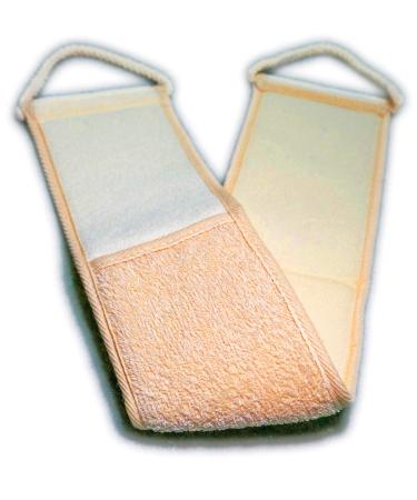 Natural Linen Exfoliating Spa Back Scrubber for Shower for Men and Women  Deep Clean & Invigorate Your Skin
