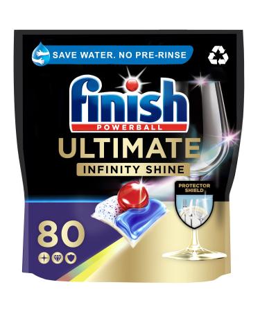 Finish Ultimate Infinity Shine Dishwasher Tablets Bulk Scent : Fresh Size : 80 Dishwasher tabs For Ultimate Clean and Diamond Shine