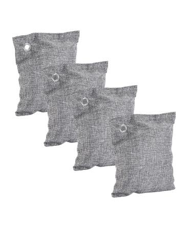 Bamboo Activated Charcoal Bags, Air Purifying Odor Eliminator for Home 4 Pack