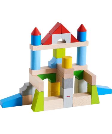 HABA 305162 Building Blocks - Large Colorful Set for Kids Age 1-8 43 Wooden Stones for Motor Skills Development - Buy Online on SooperMarket.com