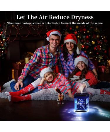 Beioue 1000ML Cool Mist Humidifier with Night Light - Home, Bedroom, Baby, Yoga & Office - Dark Wood Grain Finish - Buy Online on SooperMarket.com