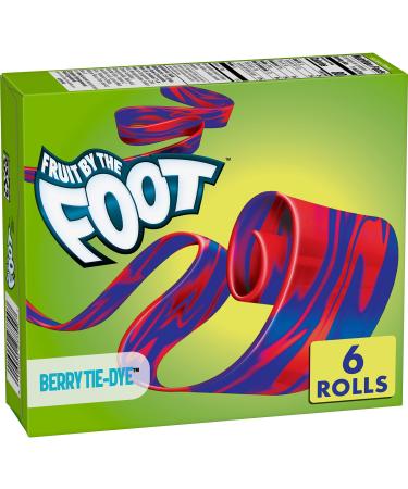 Fruit by the Foot Fruit Flavored Snacks Berry Tie-Dye 4.5 oz 6 ct (Pack of 8) Berry Tie-Dye 4.5 Ounce(Pack of 8)