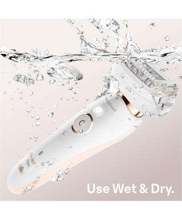 Braun Silk- pil 9 Flex Epilator with Electric Shaver & Trimmer - White/Gold | UK 2 Pin Plug | Women's Gift Set - Buy Online on SooperMarket.com