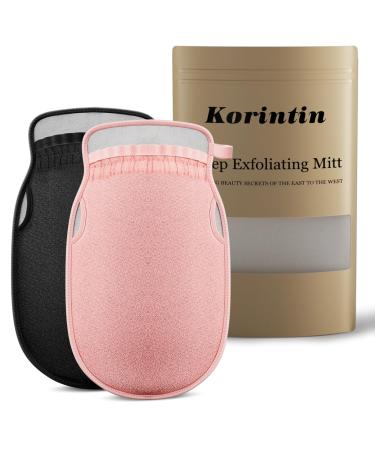 Exfoliating Glove Exfoliating Mitt for Dead Skin 2pcs Deep Body Shower Gloves Exfoliating Gloves Skin Cleanser Great for Spray Tan Removal or Keratosis Pilaris