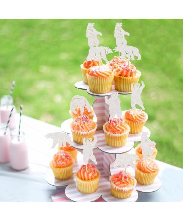 Cyodoos 24Pcs Polar Bear Cupcake Toppers for Birthday Wedding Party Baby Shower Sea Bear Cupcake Picks Winter Party Themed Party Decoration Supplies white White 2 - Buy Online on SooperMarket.com