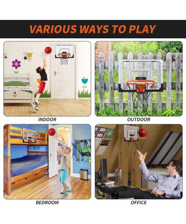 AOKESI Indoor Basketball Hoop with Electronic Scoreboard - Mini Over The Door Toy for Boys  Men  and Adults | Perfect Gift for Ages 5-12 - Buy Online on SooperMarket.com
