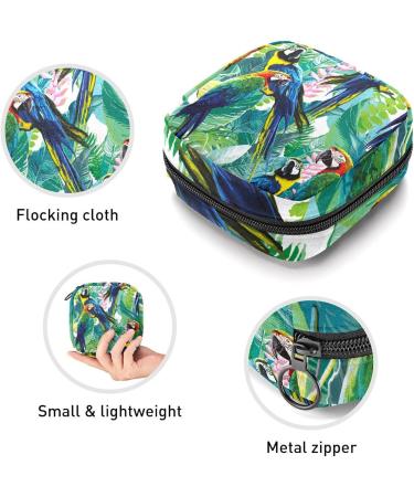Respite Parrots Sanitary Napkin Storage Bag - Portable Period Pouch for Women & Teen Girls | Multi-Colored Design - 1Pcs - Buy Online on SooperMarket.com