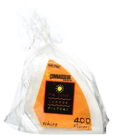 Rockline Industries #4 Cone Coffee Filters - Oxygen Cleansed- 400 Count, White, CECOMINOD065352