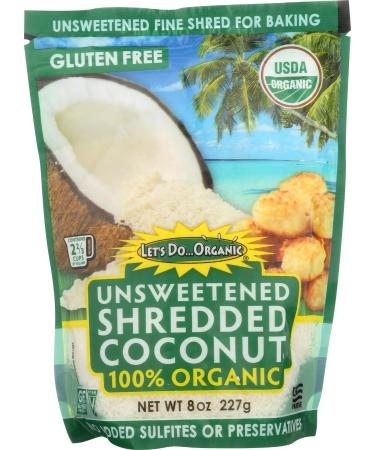 Let's Do Organic, Shredded Coconut, 8 oz 8 Ounce (Pack of 1)