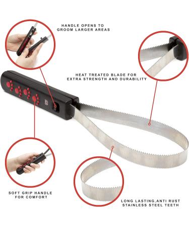 Mikki Dog Cat Deshedding Tool - Grooming Shedding Blade for Pets - Currycomb Brush - Buy Online on SooperMarket.com