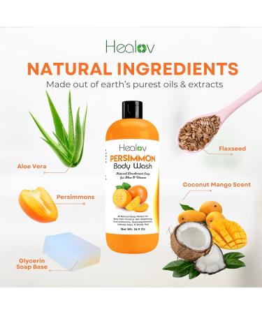 Healov Persimmon Body Wash - Persimmon - 16.9 Fl Oz. - Buy Online on SooperMarket.com