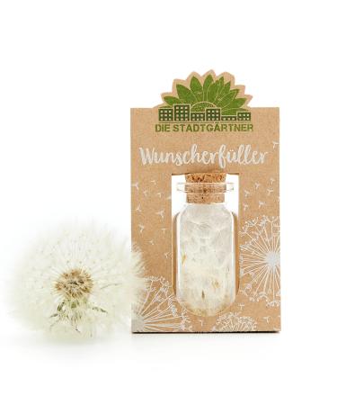 The city gardeners "Wunsch f ller I Small Pustblumen umbrella in the glass to give away good wishes I ideal as a birthday present & wedding gift i lucky glass i handmade in Germany