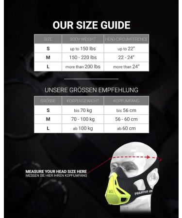 Phantom Athletics Training Mask - Enhance Endurance & Performance | Neon M - International Shipping Available - Buy Online on SooperMarket.com