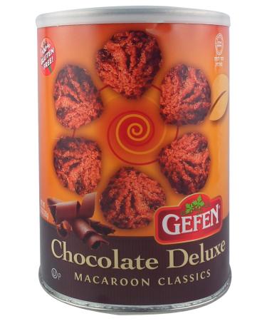 Gefen Chocolate Macaroons 10 Ounce (2 Pack) | Resealable Canister Certified Gluten Free Kosher for Passover