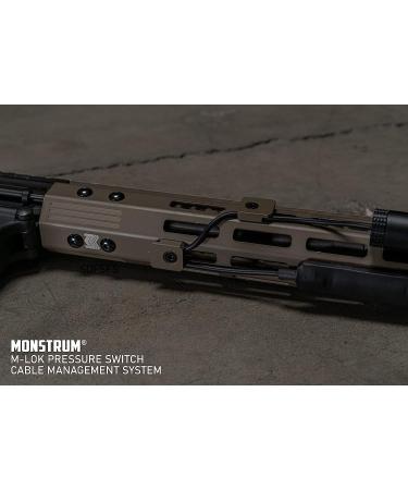 Montrum M-LOK Weapon Light Pressure Switch Cable Clips - Black Aluminum - Buy Online on SooperMarket.com