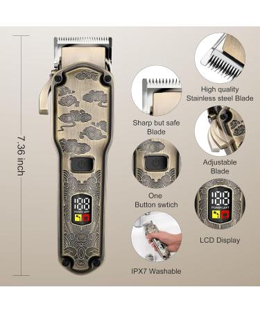 Hatteker Hair Clipper for Men - Waterproof Electric Trimmer Cordless Shaving Kit & Nose Hair Trimmer - Perfect Birthday Gift for Dad - Buy Online on SooperMarket.com