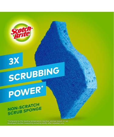 Scotch-Brite Non-Scratch Scrub Sponges - 3 Pack for Dishes & Kitchen Cleaning - Buy Online on SooperMarket.com