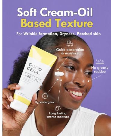 HOLIKA HOLIKA Good Cera Super Ceramide Oil Cream 6.76 fl oz | Best Ceramide Moisturizer for Dry Skin | Hydrating Face & Body Lotion for Men & Women - Buy Online on SooperMarket.com