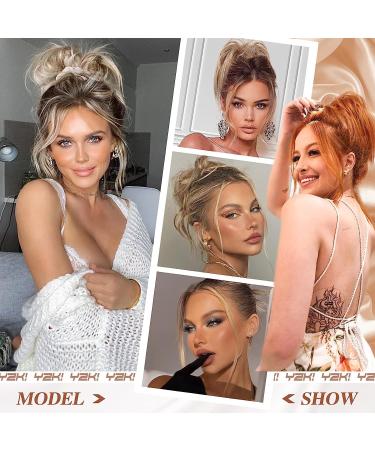 colorfulpanda Claw Clip in Ponytail Hair Extensions 10 Inch Messy Bun Clip in Hair Scrunchies Natural Straight Synthetic Hairpiece Short Ponytail Bun Hair Chignons for Women Girls Blonde Ombre blonde - Buy Online on SooperMarket.com