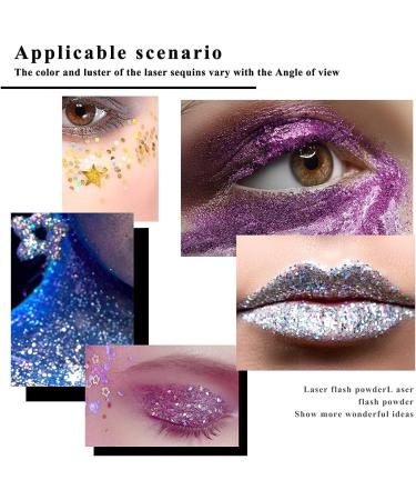 Buy 2 Color Neon Face & Body Glitter Gel - Holographic Makeup for Parties (Pink & White) - Glow Accessories - Buy Online on SooperMarket.com