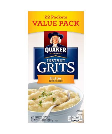 Quaker Instant Grits Butter Flavor Value Pack - 22 Packets - Buy Online on SooperMarket.com