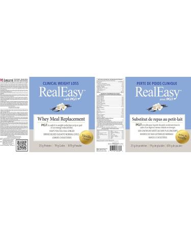 RealEasy with PGX Whey Protein Meal Replacement Vanilla Flavour 870 g with PGX 25 g of Protein per serving Helps You Feel Full Longer - Buy Online on SooperMarket.com