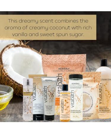Vitabath Heavenly Coconut Creme Bubble Bath - 33.8 fl oz | Aromatherapy Relaxing Soak for Men & Women | Moisturizing & Nourishing Bubbly Bath Formula | All Skin Types - Buy Online on SooperMarket.com