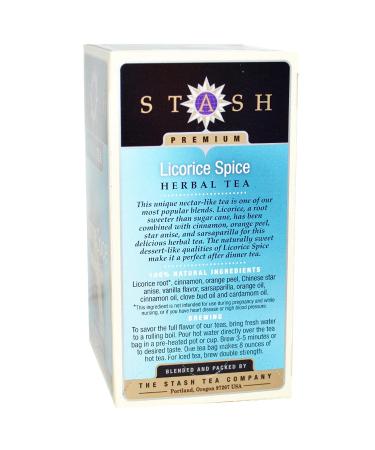 Stash Tea Licorice Spice Herbal Tea - Caffeine Free, 20 Bags (1.2 oz) - Relaxing & Delicious - Buy Online on SooperMarket.com