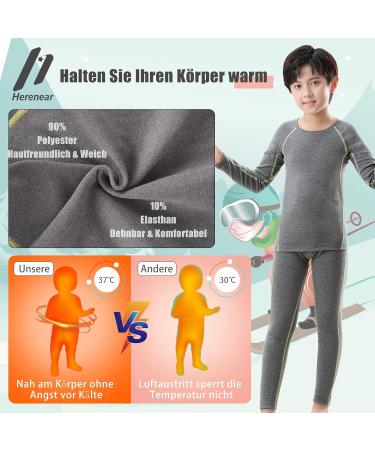 Hereneer Children's Thermal Underwear - Breathable & Warm Functional Set for Winter Sports | Long Sleeve Shirt & Pants for Girls - Buy Online on SooperMarket.com