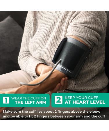 QGUGU Blood Pressure Monitor - Automatic Upper Arm BP Machine with Adjustable Digital Cuff Kit, Backlit Display, 240 Sets Memory - USB Cord & Carrying Case Included - Black - Buy Online on SooperMarket.com