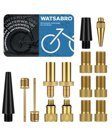 WATSABRO bicycle valve adapter set bicycle adapter French valve car valve adapter air pump compressor valve adapter