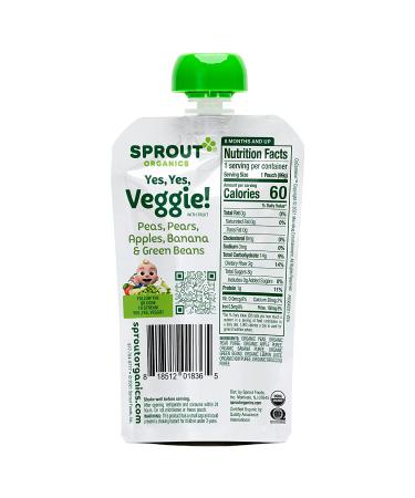 CoComelon Sprout Organic Baby Food Toddler Pouches - Veggie, Fruits, Grains 3.5 Oz (Pack of 12) - Buy Online on SooperMarket.com