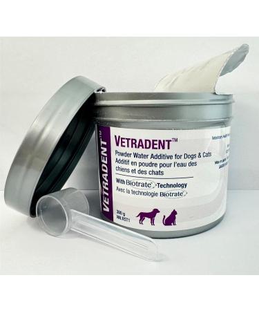 VETRADENT Powder Water Additive for Dogs & Cats with Biotrate Technology Fight Plaque & Tartar Freshen Breath Maintain & Promote Good Dental and Oral Hygiene 300g Made in USA - Buy Online on SooperMarket.com