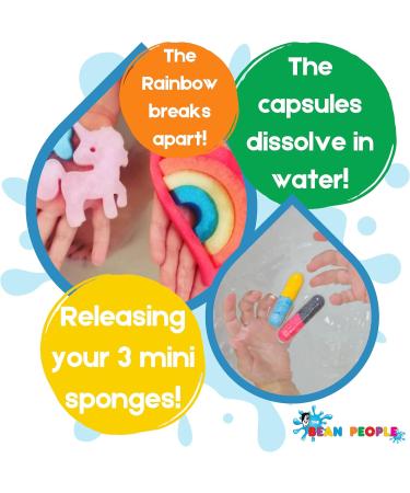 The Bean People Surprise Bath Bomb for Ages 3 and Up Bath Toy with Sponge Bath Toys Inside Adorable Water Toys Unicorn Stocking Filler Ideal Toys for 3 Year Old Boys 3 Year Old Girls Gifts Rainbow Unicorn - Buy Online on SooperMarket.com