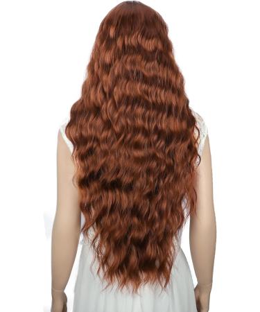 YEESHEDO Long Brown Wig with Bangs - Natural Wave Synthetic Wavy Curly Wig 28 Heat Resistant Fiber - Honey Brown Women's Wig - Buy Online on SooperMarket.com