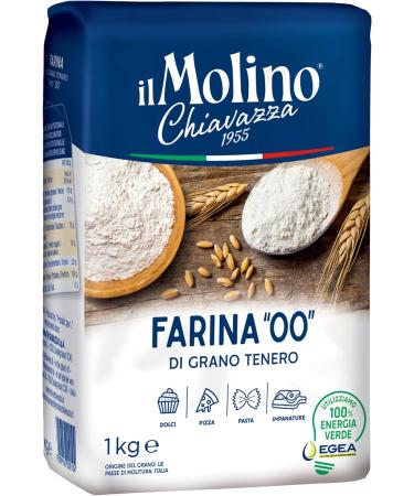 il Molino Chiavazza Type 00 Soft Wheat Flour 1kg - Pack of 2 - Multipurpose Flour | Ideal for Cakes Breads Pizza & Fresh Pasta 1.00 kg (Pack of 2) - Buy Online on SooperMarket.com