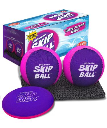 The ultimate jumping ball-water-jumping ball (2-pack) create permanent memories with your friends and family on the beach lake or pool-ideal for all age groups Pink/Purple