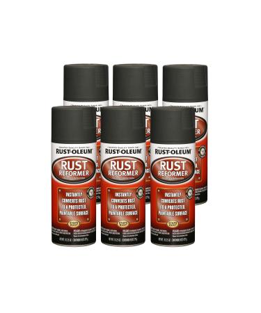 Rust-Oleum 248658-6PK Rust Reformer Spray 10.25 oz Black 6 Pack 10.25 Ounce (6 Pack) Aerosol Spray