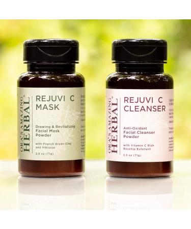 Ora's Amazing Herbal Rejuvi C Powder Face Cleanser - Organic Soap-Free Exfoliating Powder with Rosehip Seed Hibiscus & Frankincense - Travel/Trial Size - International Shipping Available - Buy Online on SooperMarket.com