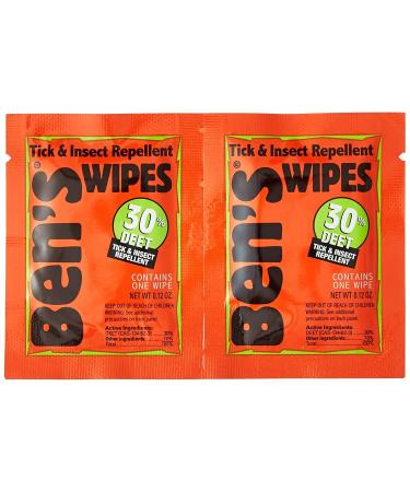 Ben's 30 Deet Mosquito Tick Insect & Bug Repellent Field Wipes - 24 Pack