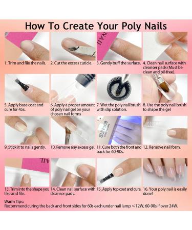 Poly Gel Starter Set - Complete Poly Gel Nail Extension Kit for Beginners | Perfect for Nail Art & DIY Manicure - Buy Online on SooperMarket.com