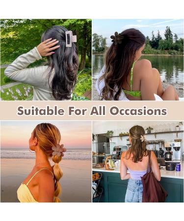 Huiguli Hair Clips Set - 12 Non-Slip Floral Hair Styling Accessories for Women & Girls - Perfect for All Hair Types - Buy Online on SooperMarket.com