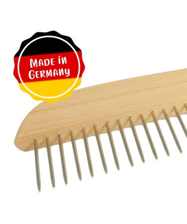 GWS Broom Comb Dog Comb - Sturdy Beech Wood Fur Brush with Hanging Eyelet | Set of 4 - Ideal for Grooming & Care - Buy Online on SooperMarket.com