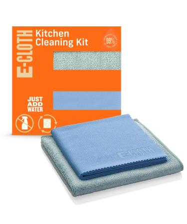 e-cloth 10601 Kitchen Cleaning 2 Cloths Scrubbing & Polishing Set Old Version
