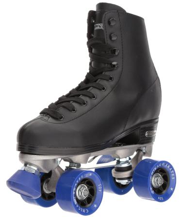 CHICAGO SKATES Men's Classic Roller Skates - Premium Black Quad Rink Skates 10